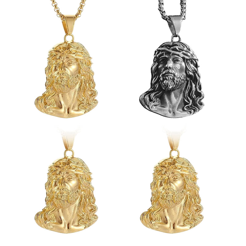✝️📿Jesus head pendant necklace!