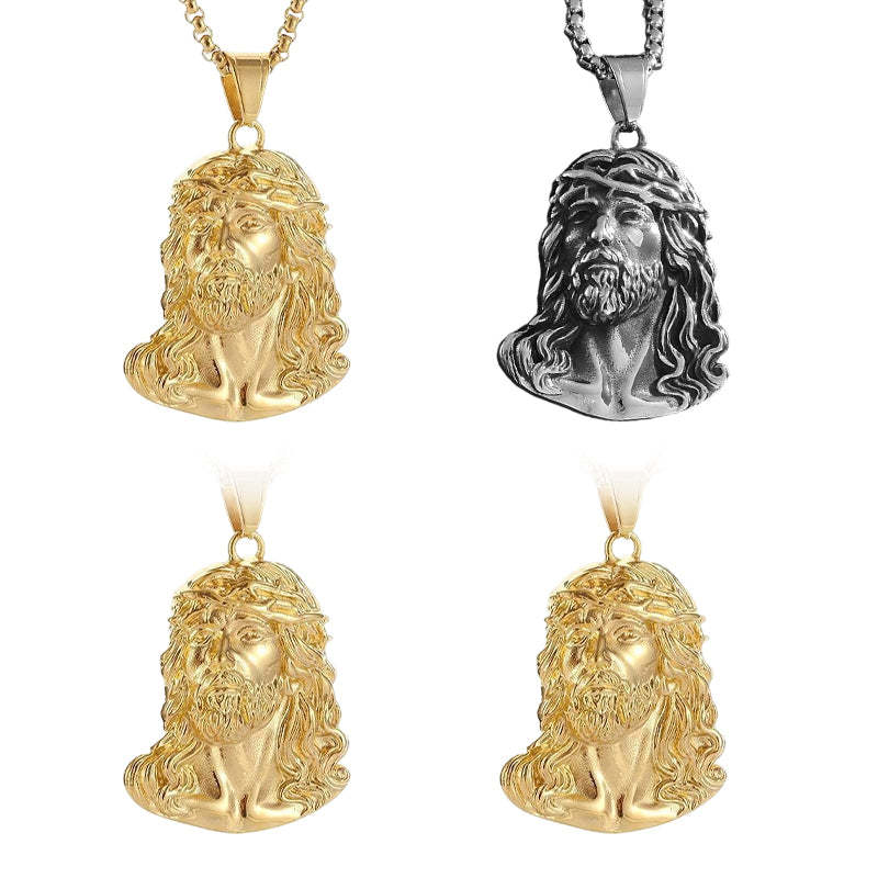 ✝️📿Jesus head pendant necklace!