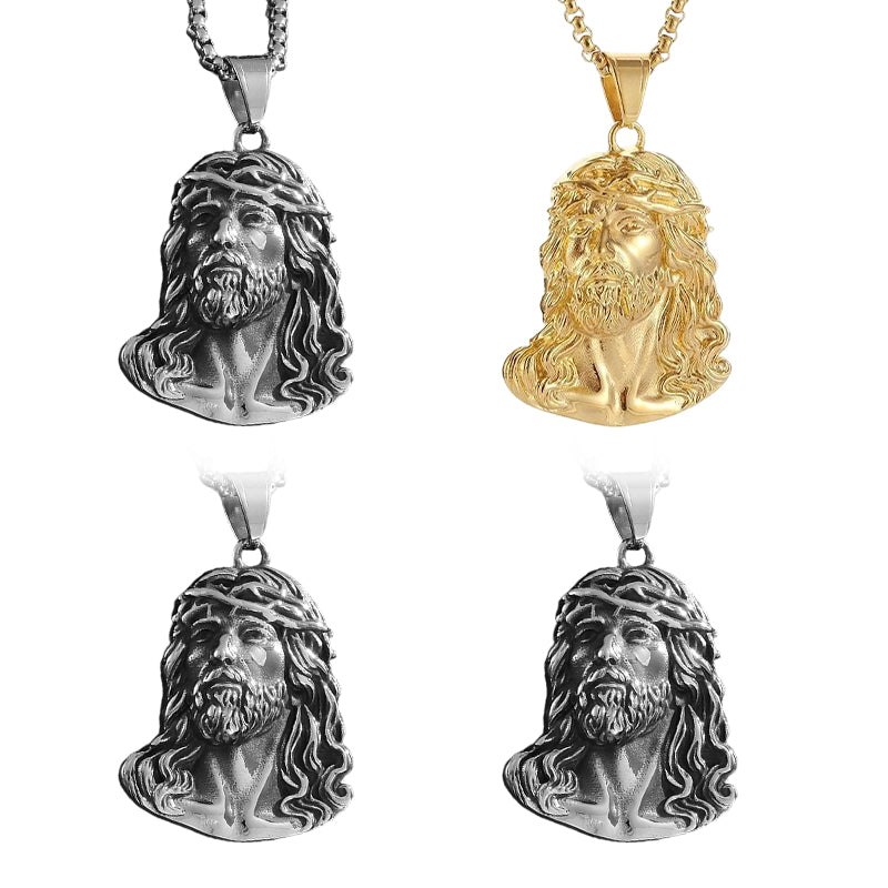 ✝️📿Jesus head pendant necklace!