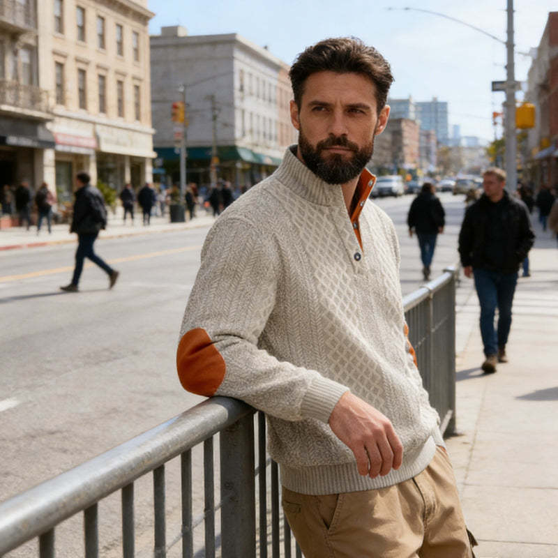 👑 Luxury Comfort | Men‘s Textured Jacquard Sweatshirt | Everyday Essential 🔥【60% OFF】