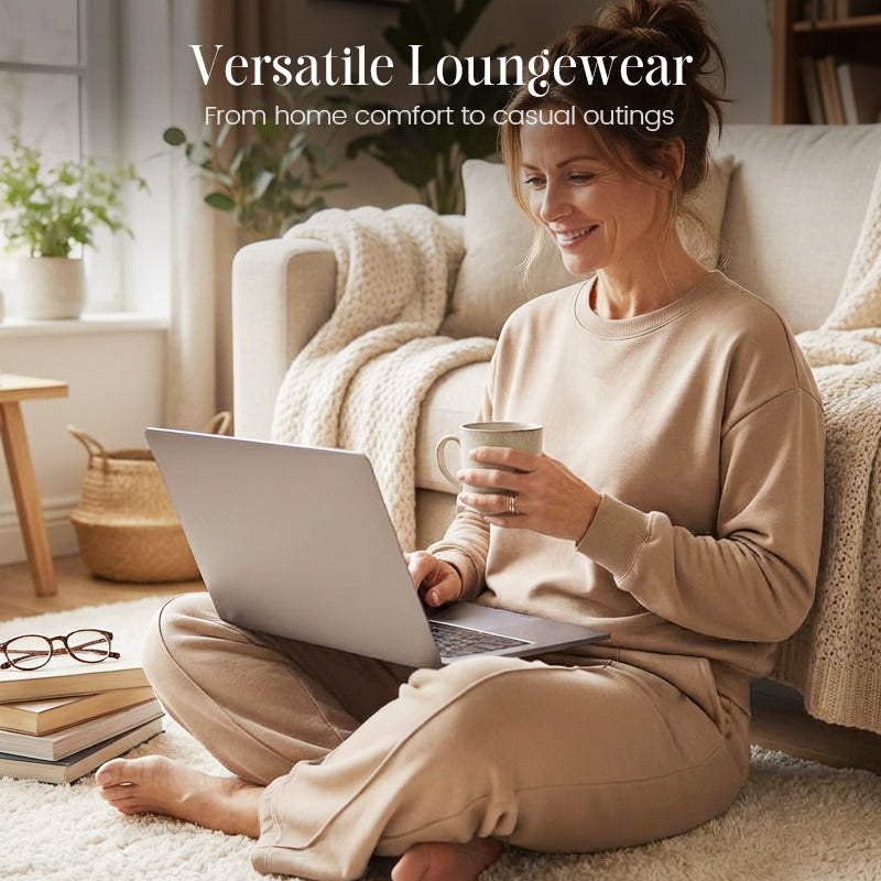 😌 Women's Comfortable Casual Luxury Suit | Long-sleeved Top and Pants Set | All-Day Comfort Combination!