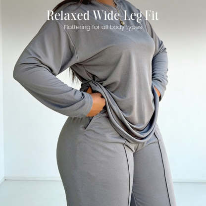 😌 Women's Comfortable Casual Luxury Suit | Long-sleeved Top and Pants Set | All-Day Comfort Combination!