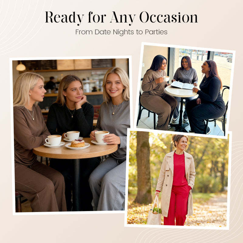 😌 Women's Comfortable Casual Luxury Suit | Long-sleeved Top and Pants Set | All-Day Comfort Combination!