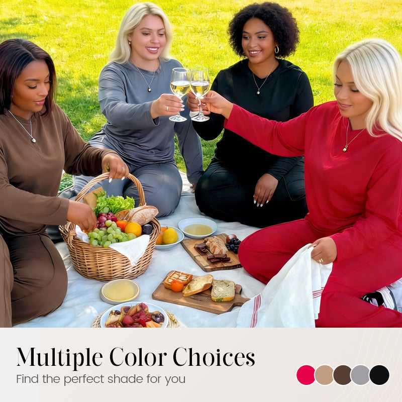 😌 Women's Comfortable Casual Luxury Suit | Long-sleeved Top and Pants Set | All-Day Comfort Combination!