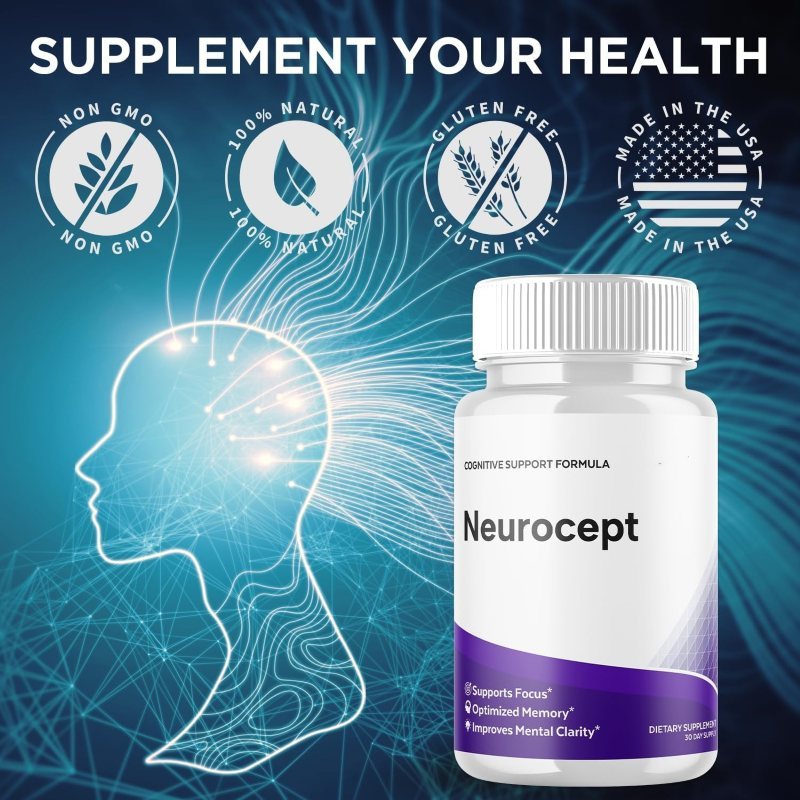 Neurocept Advanced Brain & Memory Support Supplement – Natural Formula for Focus, Clarity & Cognitive Performance