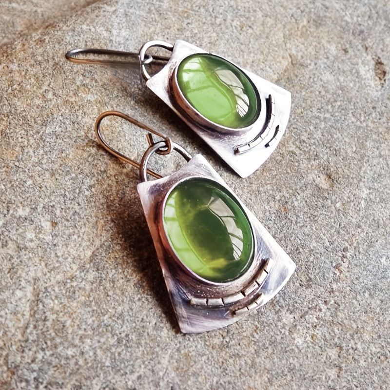 Vintage silver crystal earrings