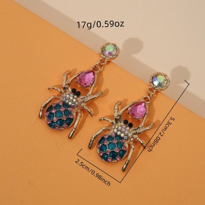 Dazzling rhinestone spider crystal earrings 
