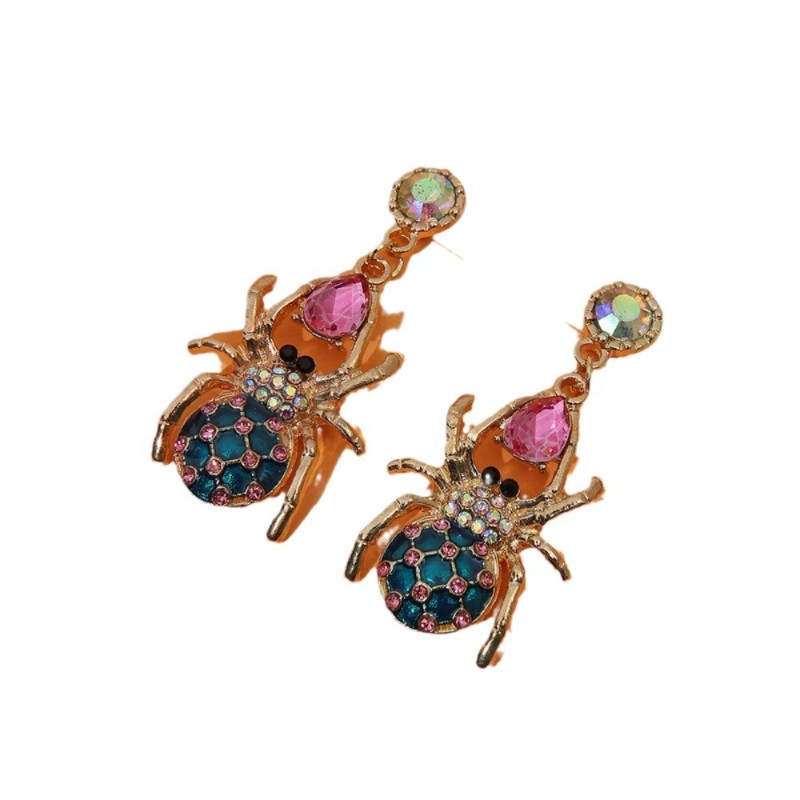 Dazzling rhinestone spider crystal earrings 