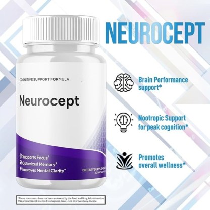 Neurocept Advanced Brain & Memory Support Supplement – Natural Formula for Focus, Clarity & Cognitive Performance