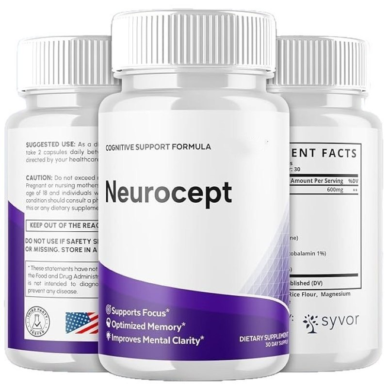 Neurocept Advanced Brain & Memory Support Supplement – Natural Formula for Focus, Clarity & Cognitive Performance