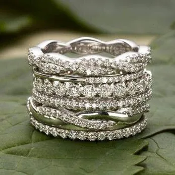 VINTAGE LAYERED ZIRCONIA RING