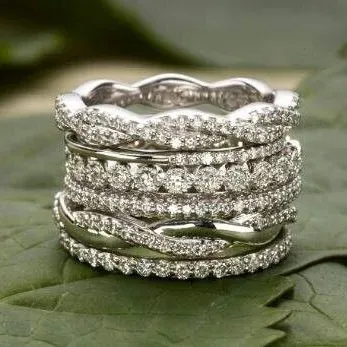 VINTAGE LAYERED ZIRCONIA RING