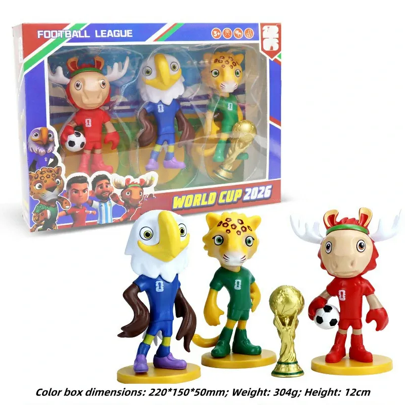 🎉New Arrival: 2026 Canada-Mexico-USA World Cup Mascot Figurine