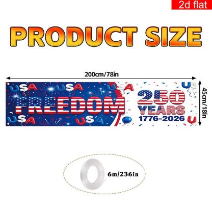 US 250th Anniversary Outdoor Patio Porch Decoration Backdrop