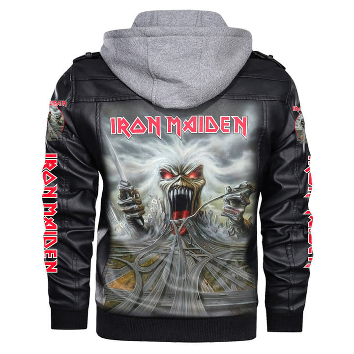 IRM Leather Jacket with Hood Black IRMLJWH16926