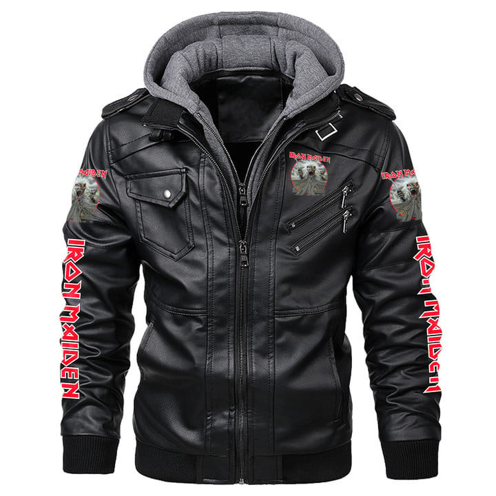 IRM Leather Jacket with Hood Black IRMLJWH16926