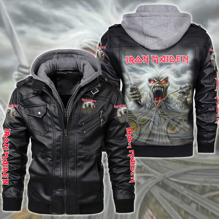 IRM Leather Jacket with Hood Black IRMLJWH16926