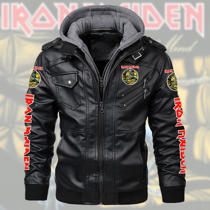 IRM Leather Jacket with Hood Black IRMLJWH16928