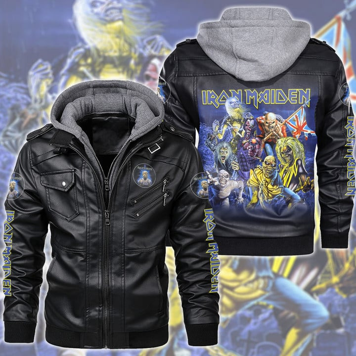 IRM Leather Jacket with Hood Black IRMLJWH16930