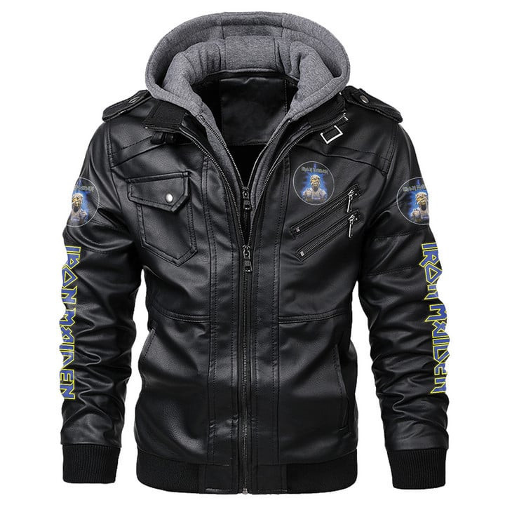 IRM Leather Jacket with Hood Black IRMLJWH16930