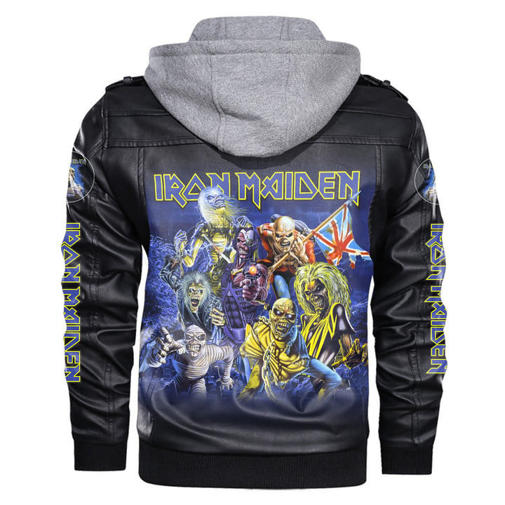 IRM Leather Jacket with Hood Black IRMLJWH16930