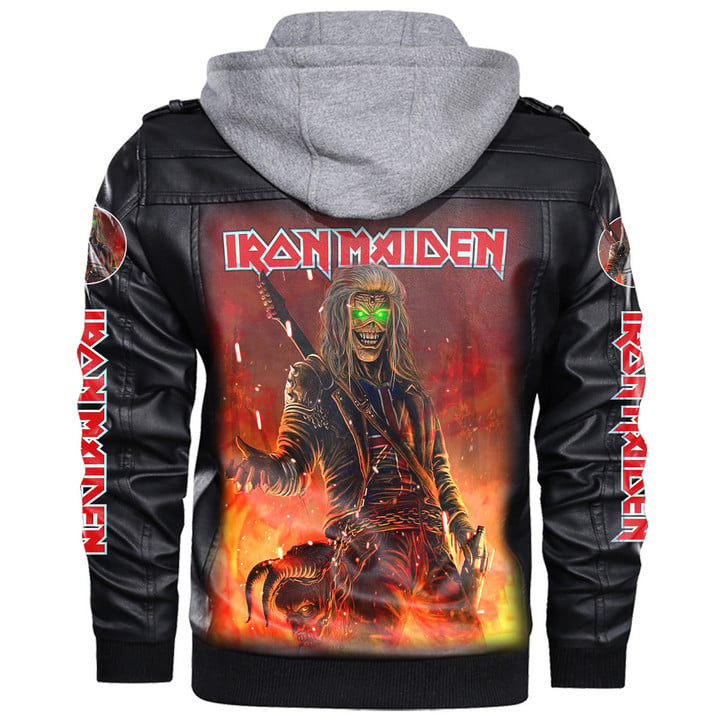 IRM Leather Jacket with Hood Black IRMLJWH16932