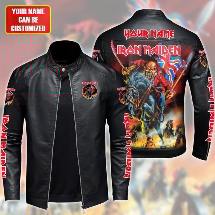 IRM Beast Leather Bomber Stand Collar Jacket IRMLBDCJ1398