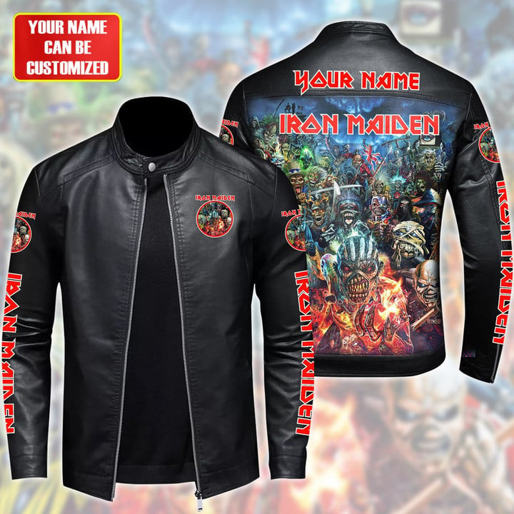 IRM Beast Leather Bomber Stand Collar Jacket IRMLBDCJ13911