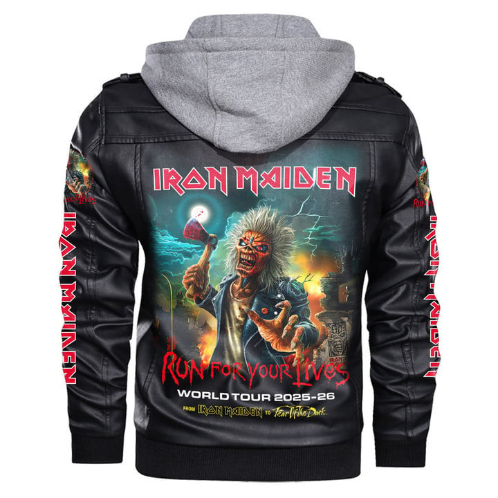 IRM Leather Jacket with Hood Black IRMLJWH16933