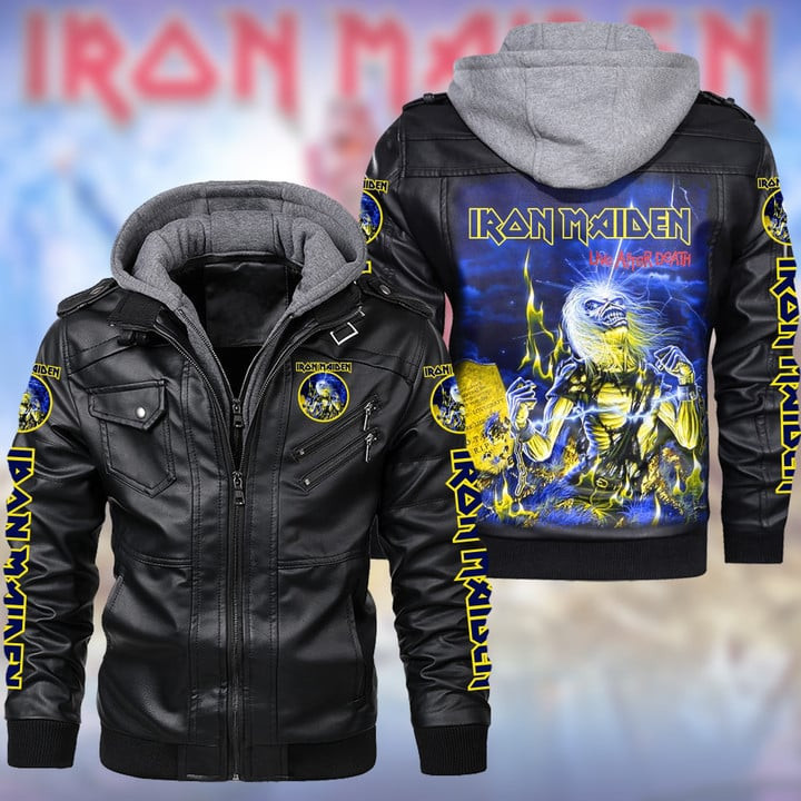 IRM Leather Jacket with Hood Black IRMLJWH16934