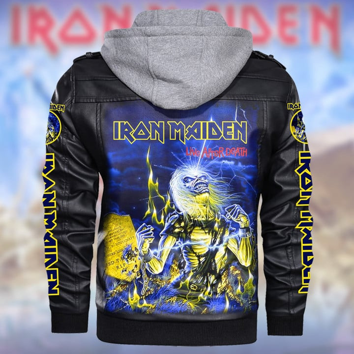 IRM Leather Jacket with Hood Black IRMLJWH16934