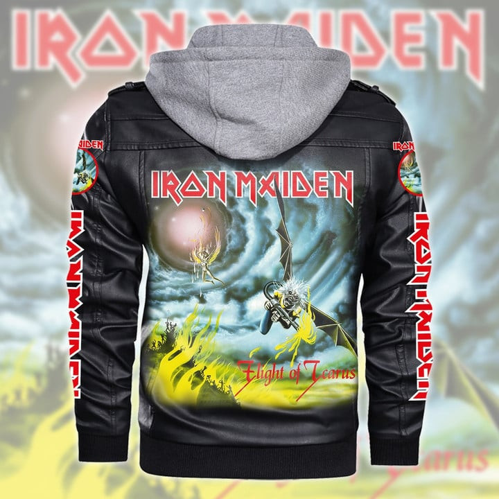 IRM Leather Jacket with Hood Black IRMLJWH16935