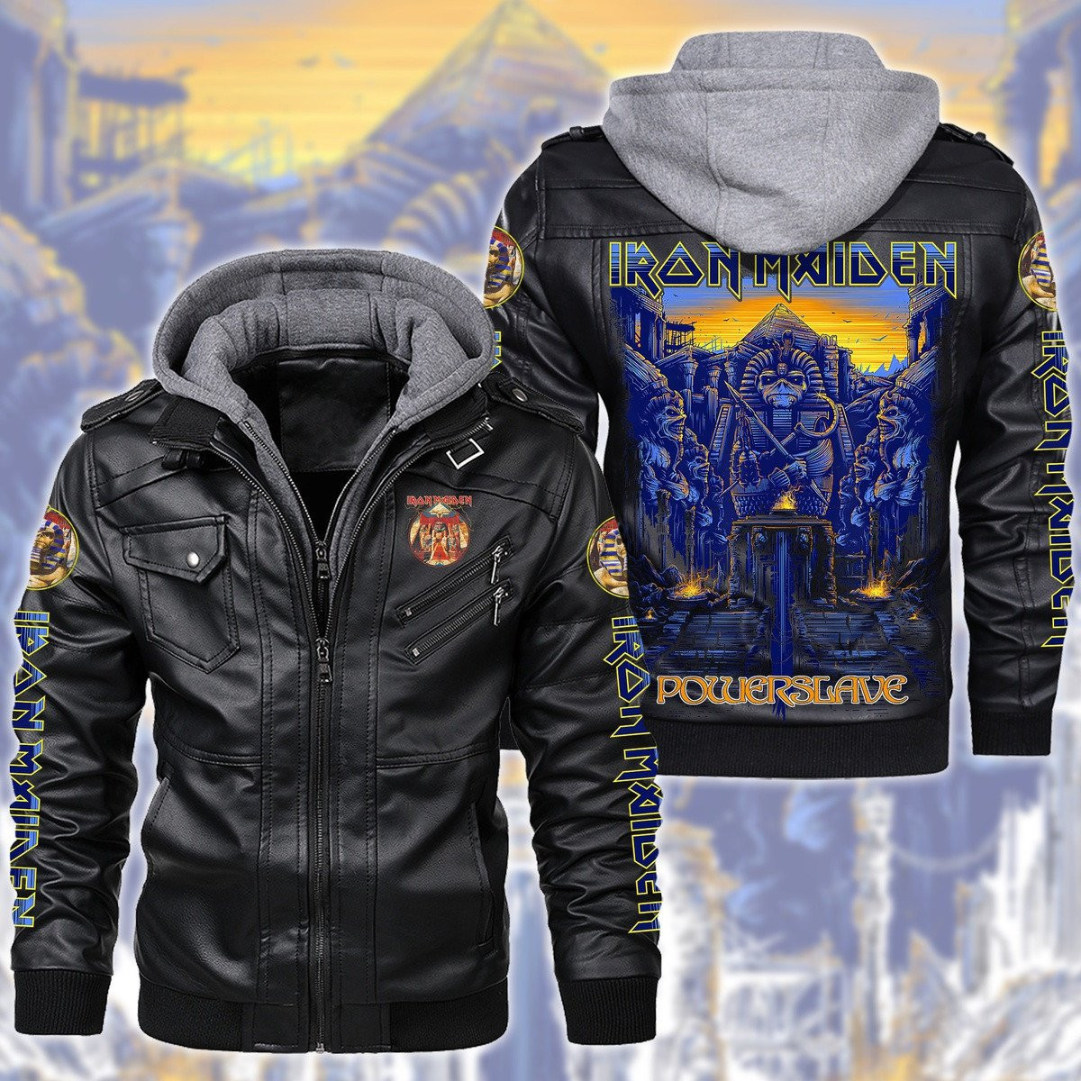 IRM Leather Jacket with Hood Black IRMLJWH16938