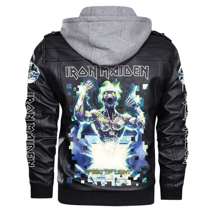 IRM Leather Jacket with Hood Black IRMLJWH16940