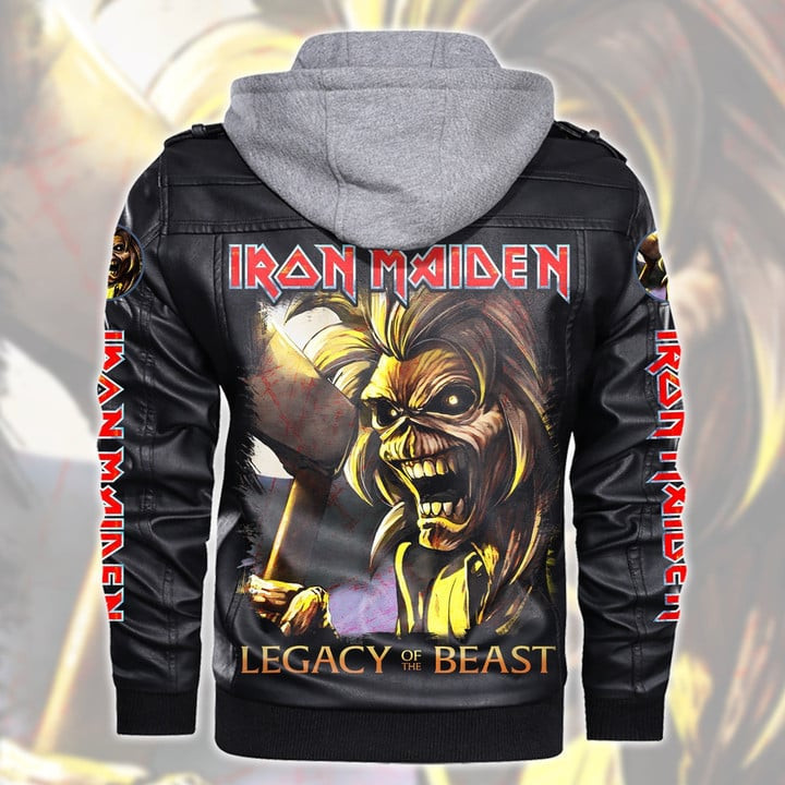 IRM Leather Jacket with Hood Black IRMLJWH16941