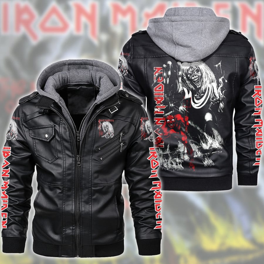 IRM Leather Jacket with Hood Black IRMLJWH16944