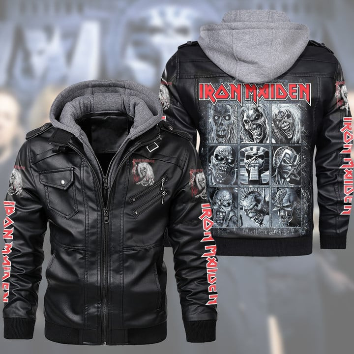IRM Leather Jacket with Hood Black IRMLJWH16946