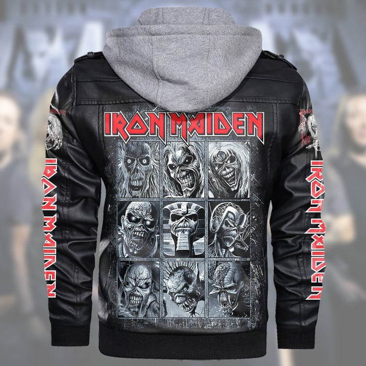 IRM Leather Jacket with Hood Black IRMLJWH16946