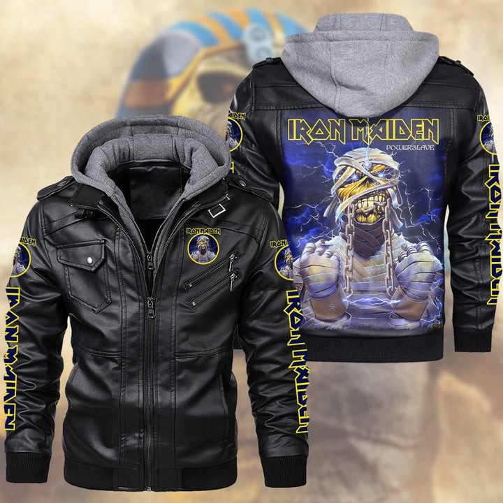 IRM Leather Jacket with Hood Black IRMLJWH16948