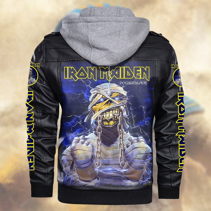 IRM Leather Jacket with Hood Black IRMLJWH16948