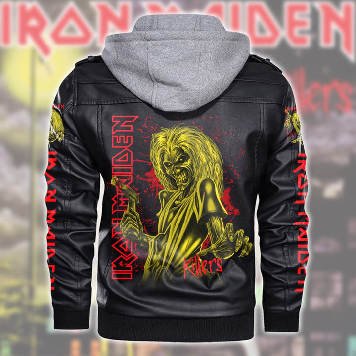 IRM Leather Jacket with Hood Black IRMLJWH16949