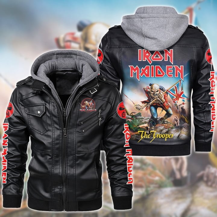 IRM Leather Jacket with Hood Black IRMLJWH16950