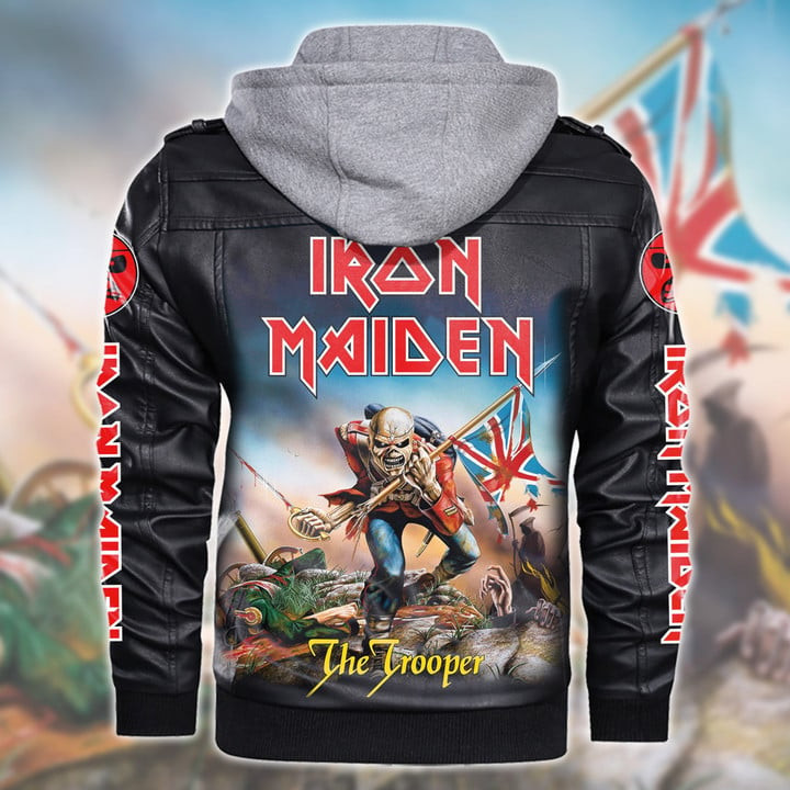 IRM Leather Jacket with Hood Black IRMLJWH16950