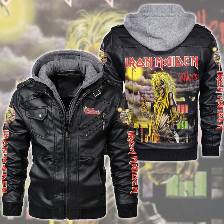 IRM Leather Jacket with Hood Black IRMLJWH16951