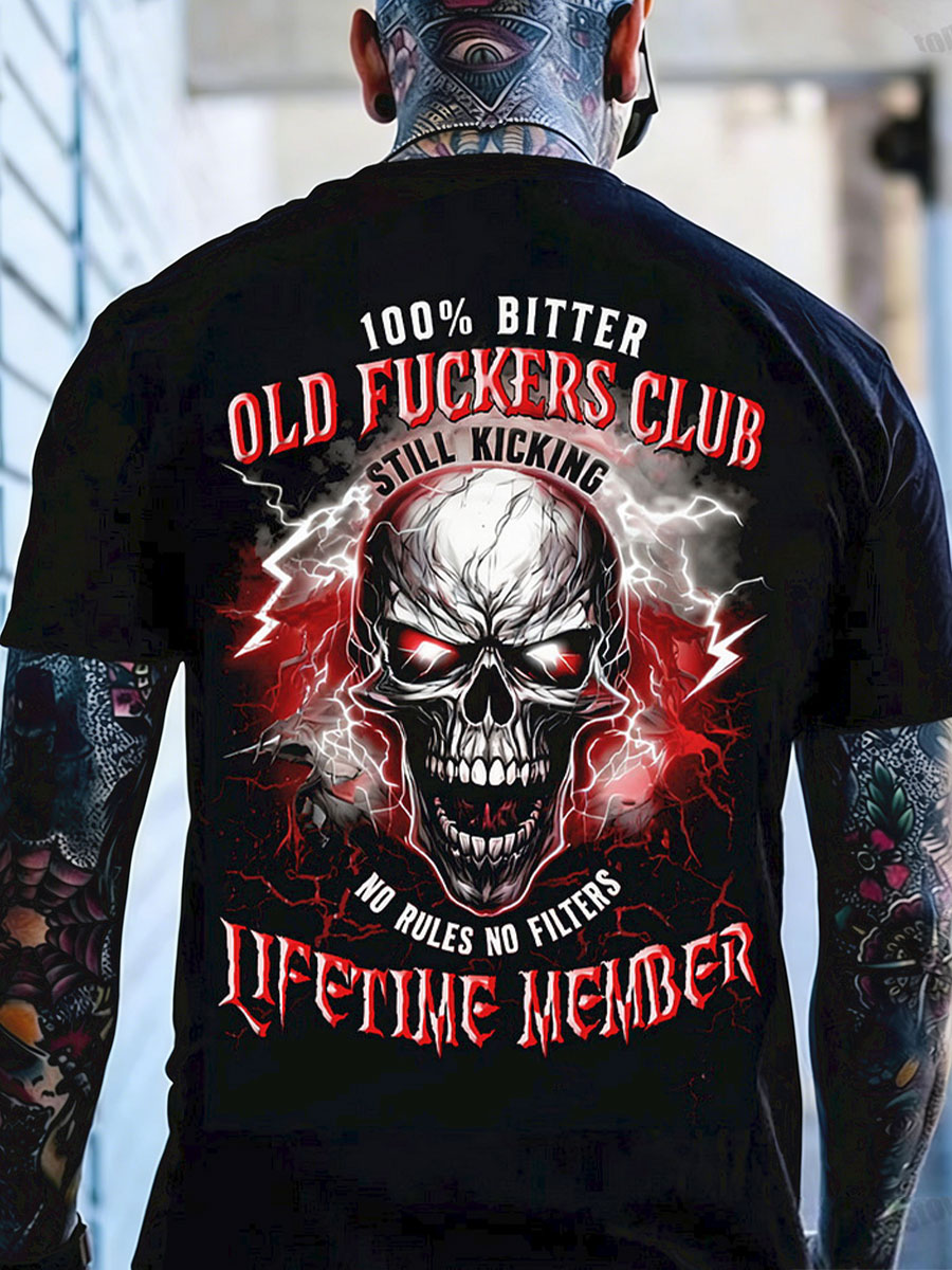 Men's Old Fuckers Club Printed Casual T-Shirt