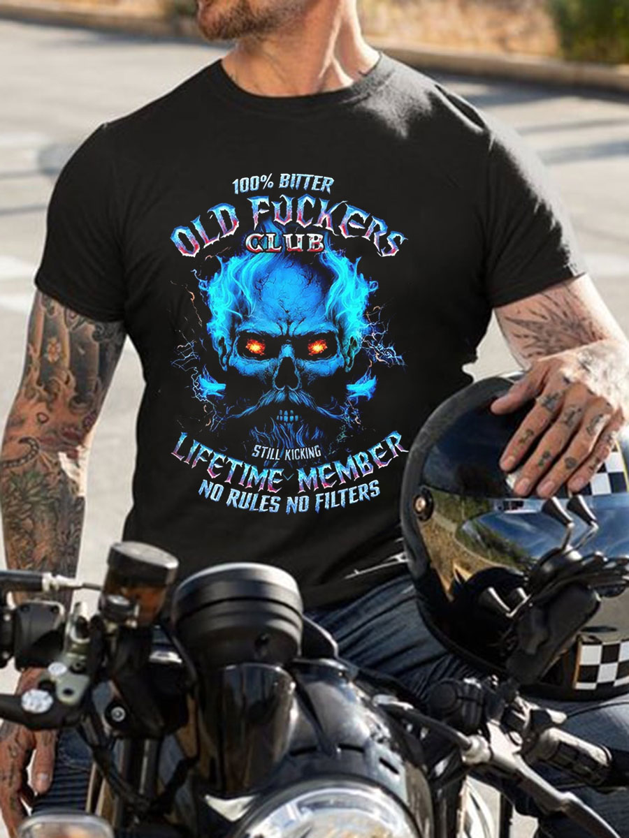 Men's Old Fuckers Club Printed Casual T-Shirt