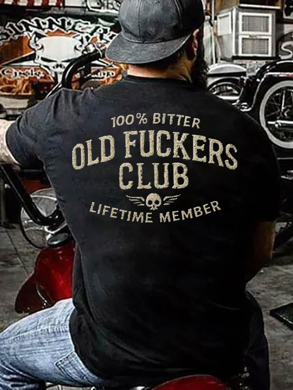 Men's Old Fuckers Club Printed Casual T-Shirt