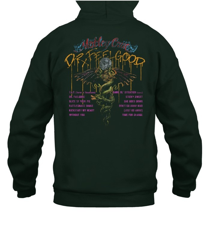 Motley Crue Vintage Dr. Feelgood Tracklist-Hoodie