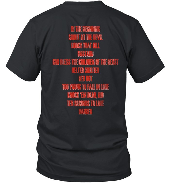 Motley Crue Shout At The Devil Tracklist-Unisex T-Shirt