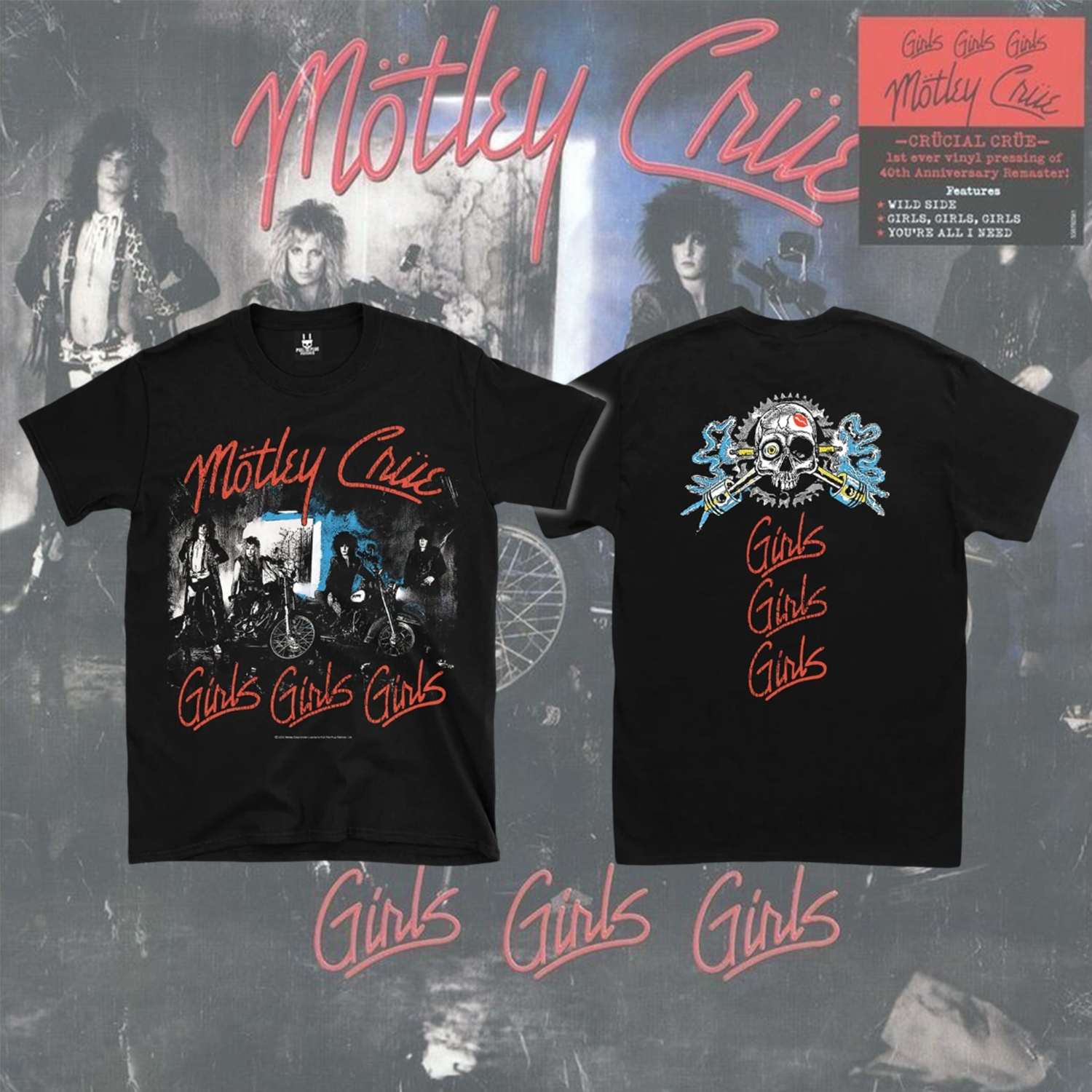 Motley Crue - Girls, Girls, Girls - Shortsleeve Shirt